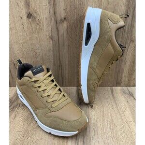 Skechers Uno - Starce  Mens Suede Leather Sneakers Size 13 Beige SN 52468-WSK